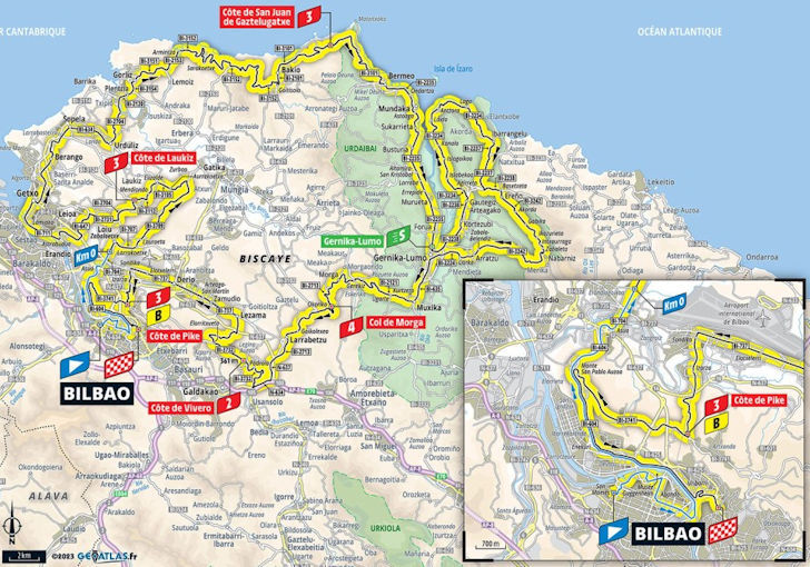 Tour de France 2023 - parcours etappe 1